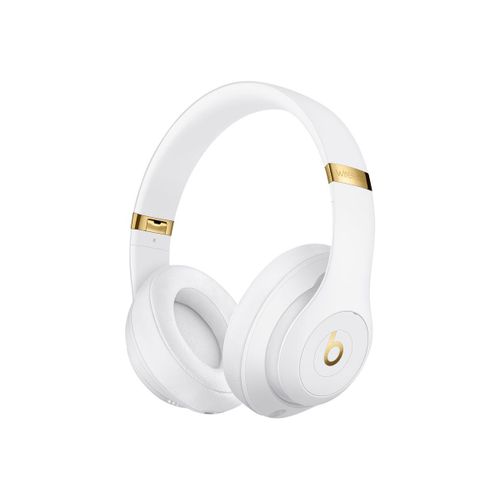 Beats Studio3 Wireless - Écouteurs avec micro - circum-aural - Bluetooth - sans fil - Suppresseur de bruit actif - isolation acoustique - blanc