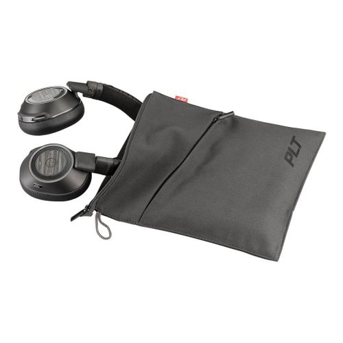 Poly Voyager 8200 UC - Écouteurs avec micro - circum-aural - Bluetooth - sans fil - NFC* - Suppresseur de bruit actif - jack 3,5mm - noir - Certifié pour Microsoft Teams