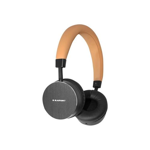 Blaupunkt BLP4000 - Écouteurs avec micro - sur-oreille - Bluetooth - sans fil - brun