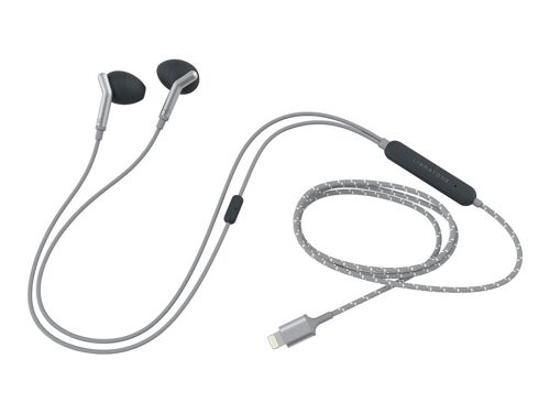 Libratone Q Adapt In-Ear - Écouteurs avec micro - intra-auriculaire - filaire - Suppresseur de bruit actif - Lightning - Noir tourmente