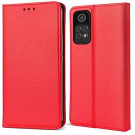Moozy Étui À Rabat Pour Xiaomi Redmi Note 11 Pro 5g-4g, Rouge ? Étui Portefeuille À Rabat Magnétique Intelligent Avec
