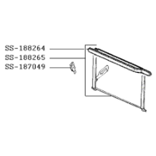 Poignée (repère SS-188264) - Four, cuisinière (SS-188264 MOULINEX)
