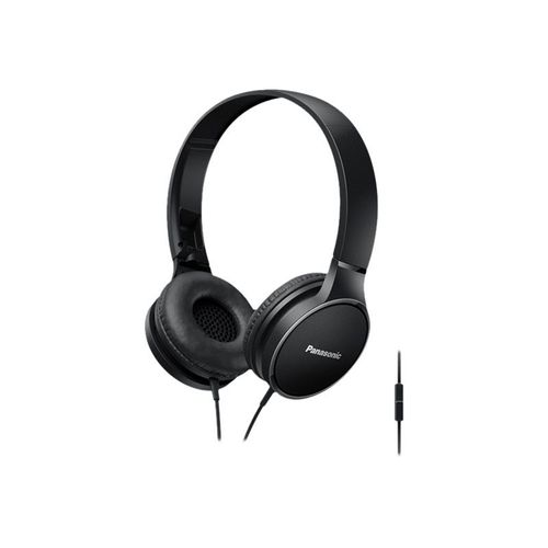 Panasonic RP-HF300ME - Écouteurs avec micro - sur-oreille - filaire - jack 3,5mm - noir