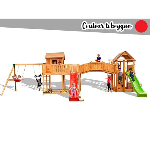 Aire De Jeux Maxi Smile Farm - Toboggan Rouge - Fungoo