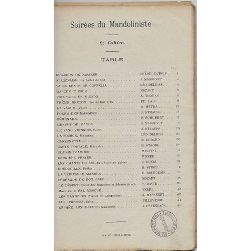 Soirées Du Mandoliniste