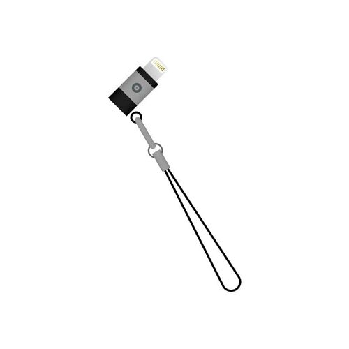 MUVIT MUADP0007 - Adaptateur Lightning - Micro-USB de type B femelle pour Lightning mâle - noir, gris métallisé