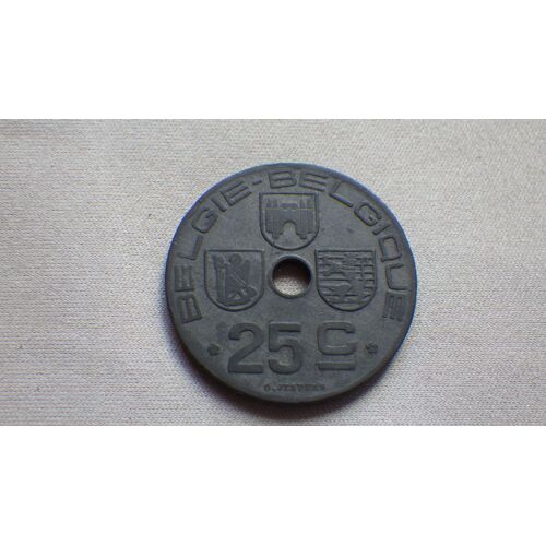 Belgique 25 Centimes 1943 Pièce De Monnaie Belge