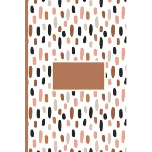 Abstract Polka Dots With Coral Pink And Black: Notebook