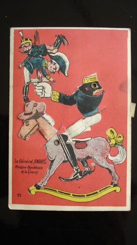 Ancienne Carte Postale Cpa  À Systeme Tirette "Le General André,Dreyfus"