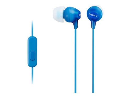 Sony MDR-EX15AP - EX Series - écouteurs avec micro - intra-auriculaire - filaire - jack 3,5mm - bleu