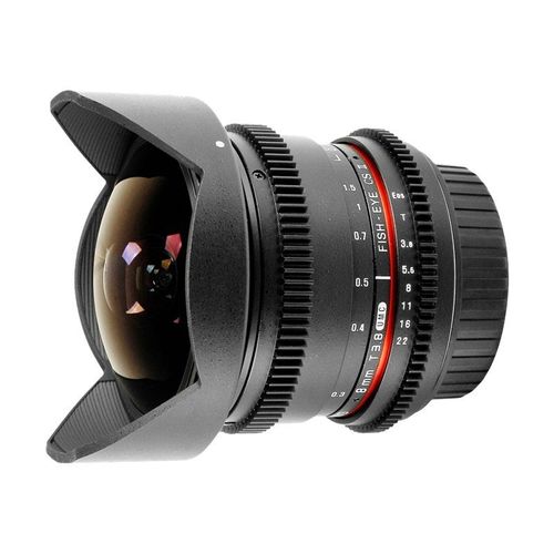 Objectif Samyang VDSLR - Fonction Fisheye - 8 mm - T3.8 UMC CS II - Nikon F - pour Nikon D3100, D3200, D3300, D5000, D5100, D5200, D5300, D7000, D7100, D90
