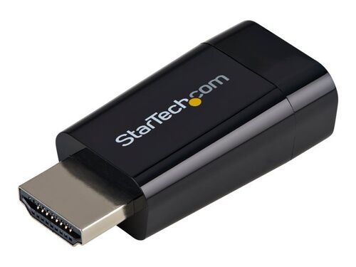 StarTech.com Adaptateur Compact HDMI vers VGA - Convertisseur Vidéo HDMI vers VGA - 1920 x 1280 / 1080p - Adaptateur vidéo - HDMI mâle pour HD-15 (VGA) femelle - 4.5 cm - noir - actif - pour P/N:...
