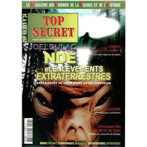 Top  Secret  N° 26 : Nde  Et  Enlevements   Extraterrestres