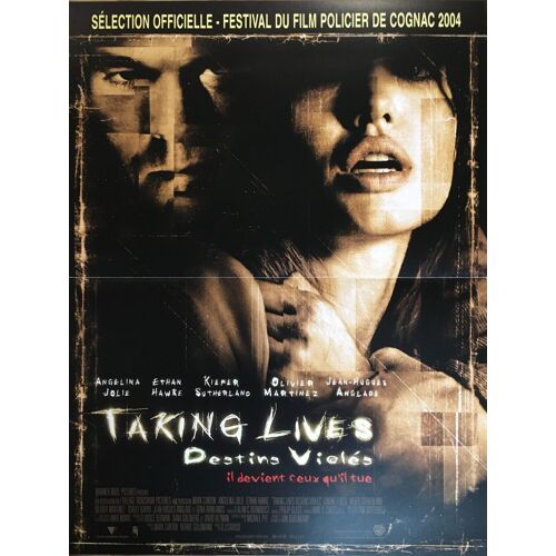 Taking Lives, Destins Violés - Affiche Originale De Cinéma - Format 40x60 Cm - Un Film De D.J. Caruso Avec Angelina Jolie, Ethan Hawke, Kiefer Sutherland, Gena Rowlands, Olivier Martinez - 2004