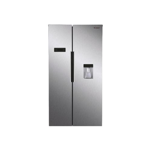 Réfrigérateur-congélateur Candy CHSBSO 6174XWD - côte à côte avec distributeur d'eau - 90.2x66x177 cm (lxpxh) - 529 litres - classe E - acier inoxydable