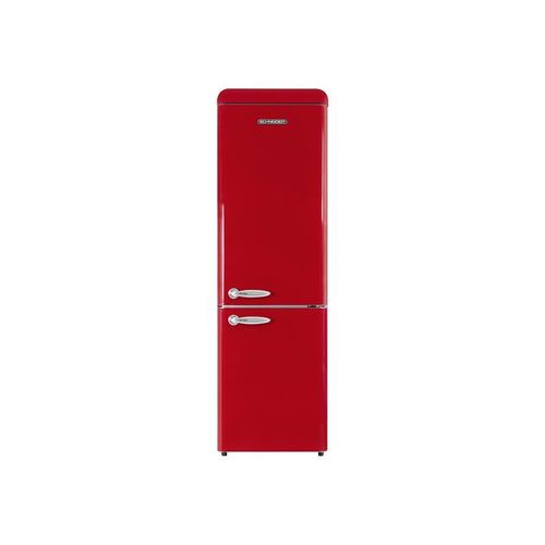 Réfrigérateur-congélateur Schneider Vintage SCCB250VR - congélateur bas - 249 litres - classe E - rouge