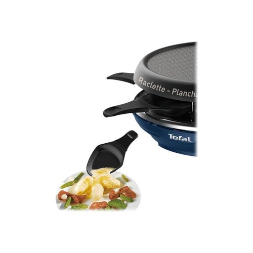 Tefal Deco 6 RE12A4 Neo - Appareil à raclette/crêpière - 850 Watt - bleu