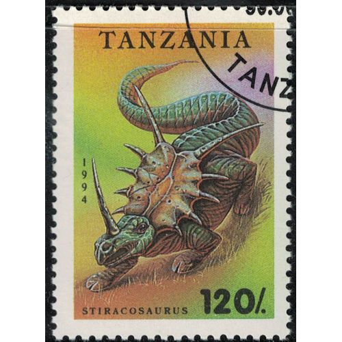 Tanzanie 1994 Oblitéré Used Animaux Préhistoriques Éteints Dinosaure Styracosaurus Su