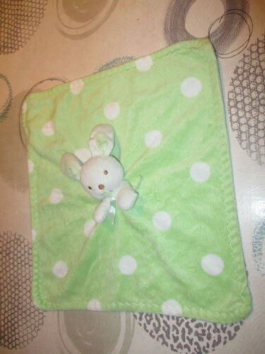 Doudou Plat Lapin Vert Blankets And Beyond