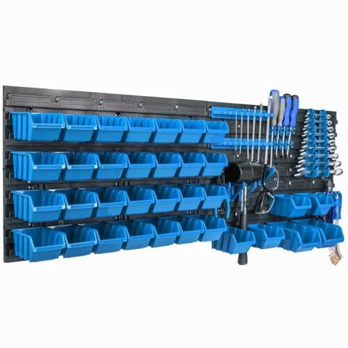 Boîtes de rangement - BOTLE - 34 pcs - Couleur bleu - Plastique - Idéal pour ateliers