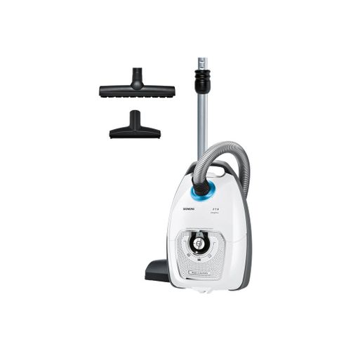 Siemens Z7.0 family allergyPlus VSZ7442S - Aspirateur - traineau - sac - blanc/noir