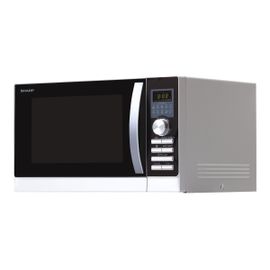 Four micro-ondes combiné Sharp R-843INW - grill - 25 litres - 900 Watt - argent