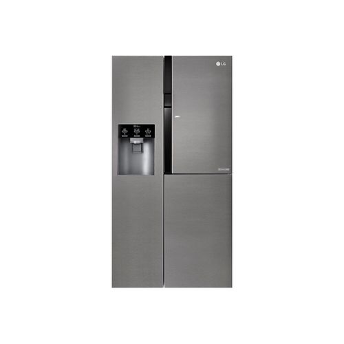 Réfrigérateur-congélateur LG GSJ361DIDV - side-by-side avec distributeur d'eau, distributeur de glaçons - 91.2x71.7x179 cm (lxpxh) - 606 litres - classe F - graphite foncé