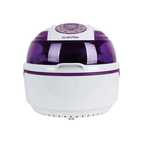 Klarstein VitAir Fryer - Friteuse sans huile à  air chaud avec fonction four et nombreux programmes et accessoires pour cuisson sans huile ni graisses : frites, pizzas, poulet roti, poisson... (1400W, 230° max, nettoyage facile) - violet