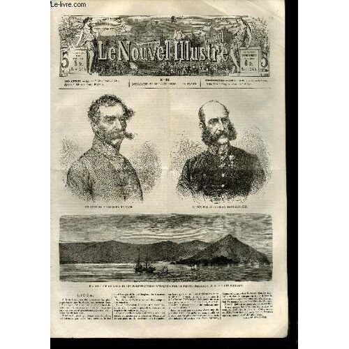 Le Nouvel Illustré N°90 - 1ère Année : Le Général Autrichien Hauslab - Le Général Autrichien Hennischstein - Vue De L'isle De Lissa Et Des Fortifications Attaquées Par La Flotte Italienne - ...