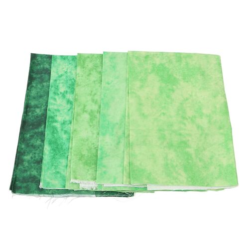 5pcs Cotton Quilting Fabric Smudge Dyed 19.7in Long 17.7in Wide Soft Patchwork Fabric For Handicraft Diy Repair Green 19.7in Long 17.7in Wide (5pcs)