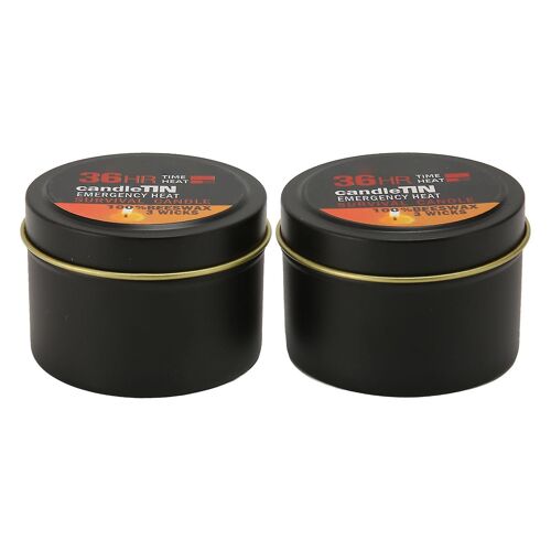 Emergency Candle 36 Hour 3 Wick Long Lasting Beeswax Survival Candle with Aroma for Home Camping Fishing 2pcs