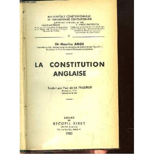 La Constitution Anglaise