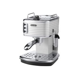 De'Longhi Scultura ECZ 351.W - Machine à café avec mousseur à lait - 15 bar - zinc blanc