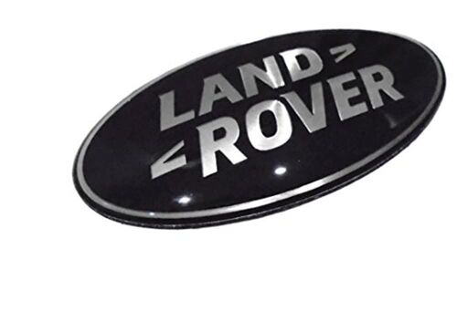 Emblème Pour Calandre Avant Land Rover Noir/Argenté Dimensions : 86 X 43 Mm
