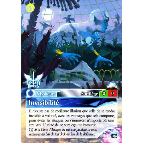 Invisibilité - Fantasy Riders - Panini - 104/396