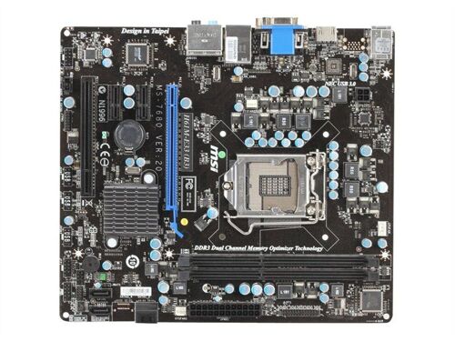 MSI H61M-E33 - B3 - carte-mère - micro ATX - Socket LGA1155 - H61 Chipset - Gigabit LAN - carte graphique embarquée (unité centrale requise) - audio HD (8 canaux)