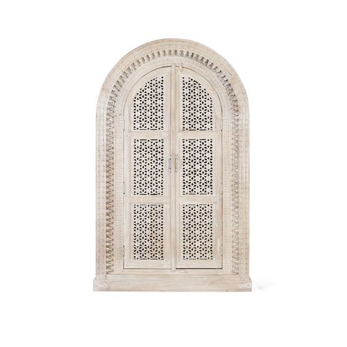 Armoire En Bois Manguier Blanc Décapé