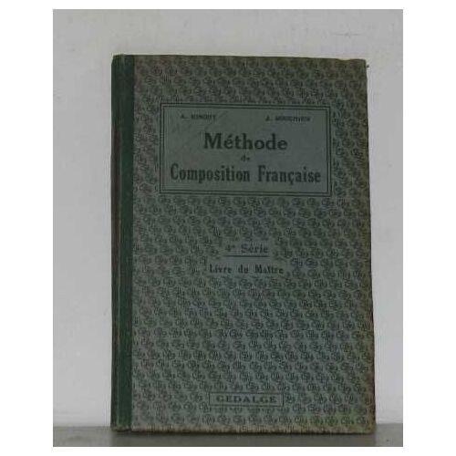 Méthode De Composition Française Livre De Maitre