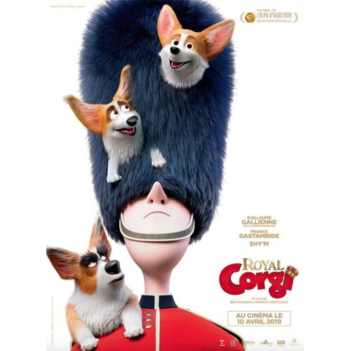 Royal Corgi - Véritable Pré-Affiche De Cinéma Pliée - Format 40x60 Cm - De Ben Stassen Et Vincent Kesteloot Avec Les Voix De Guillaume Gallienne, Franck Gastambide - Animation - 2019