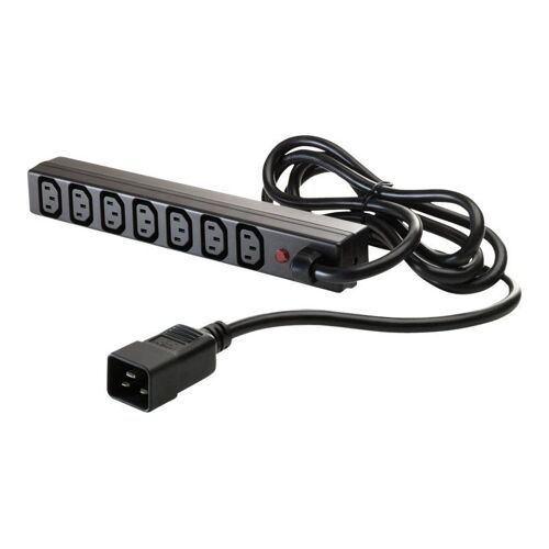 HPE C-13 PDU Extension Bar - Unité de distribution d'alimentation - entrée : IEC 60320 C20 - connecteurs de sortie : 7 (power IEC 60320 C13) (pack de 2) - pour UPS R/T3000 G2, R1500 G3, R5000...