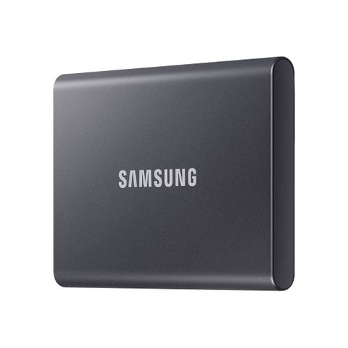 Samsung T7 MU-PC500T - SSD - chiffré - 500 Go - externe (portable) - USB 3.2 Gen 2 (USB-C connecteur) - AES 256 bits - gris titan