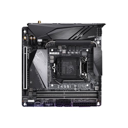 Gigabyte Z490I AORUS ULTRA - 1.X - carte-mère - mini ITX - Socket LGA1200 - Z490 Chipset - USB-C Gen2, USB-C Gen1, USB 3.2 Gen 1, USB 3.2 Gen 2 - 2.5 Gigabit LAN, Wi-Fi, Bluetooth - carte graphique embarquée (unité centrale requise) - audio HD (8...