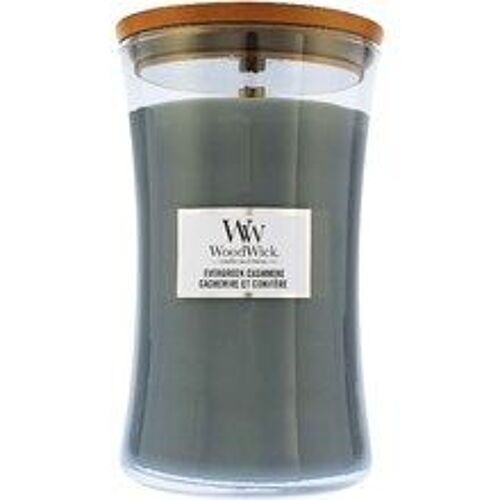 Woodwick - Evergreen Cashmere Váza ( Stále Zelený Ka?mír ) - Vonná Sví¿Ka 85.0g 