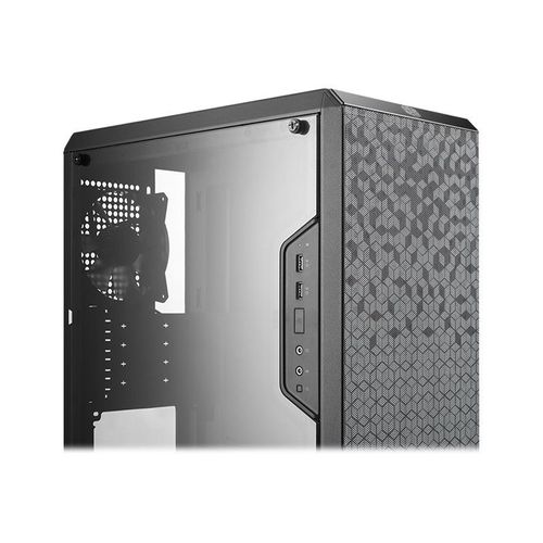 Cooler Master MasterBox Q300L - Tour - micro ATX - panneau latéral fenêtré (acrylique) - pas d'alimentation (ATX / PS/2) - noir - USB/Audio