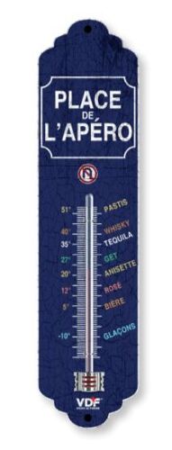 Thermomètre Metal 30 cm la météo Place de l'Apero