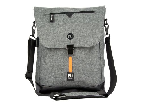 FollowUp Powerbag - Sacoche pour ordinateur portable - avec batterie de recharge de 7000 mAh - 15.6" - gris