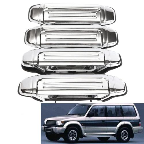 Poignée De Porte Chromée, Accessoires Pour Mitsubishi Pajero 1992 1993 1994 1995 1996 1997
