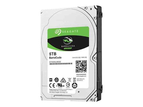 Seagate Guardian BarraCuda ST5000LM000 - Disque dur - 5 To - interne - 2.5" - SATA 6Gb/s - 5400 tours/min - mémoire tampon : 128 Mo