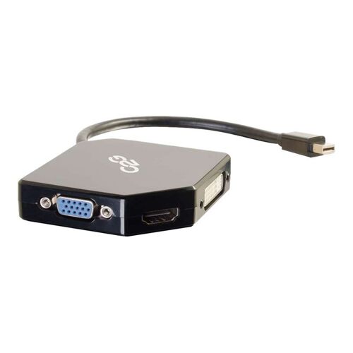 C2G Mini DisplayPort to HDMI, VGA, or DVI Adapter Converter - Convertisseur vidéo - DVI, HDMI, VGA - DVI, HDMI, VGA - noir