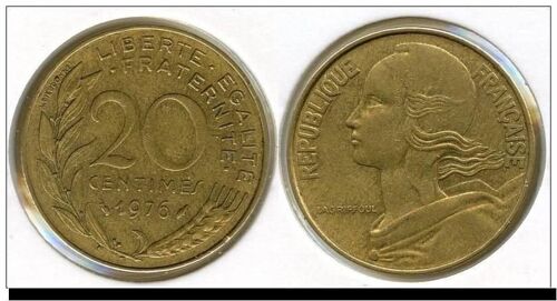 Lot De 6 Pièces De 20 Centimes 1976